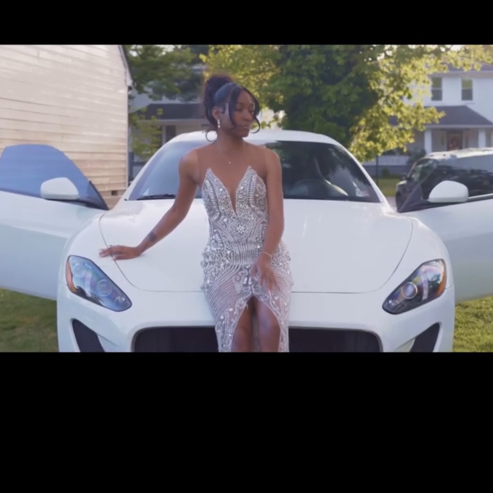 Elegant Silver Sequin Dress